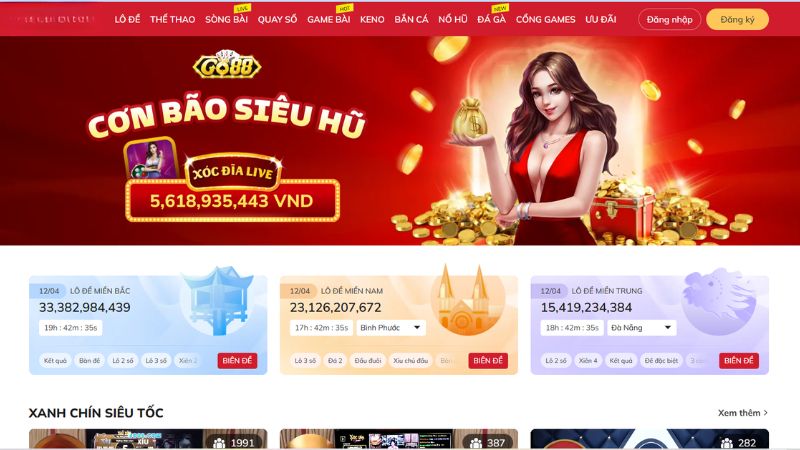 Nhấn nút đăng ký ở góc phải màn hình trên cùng