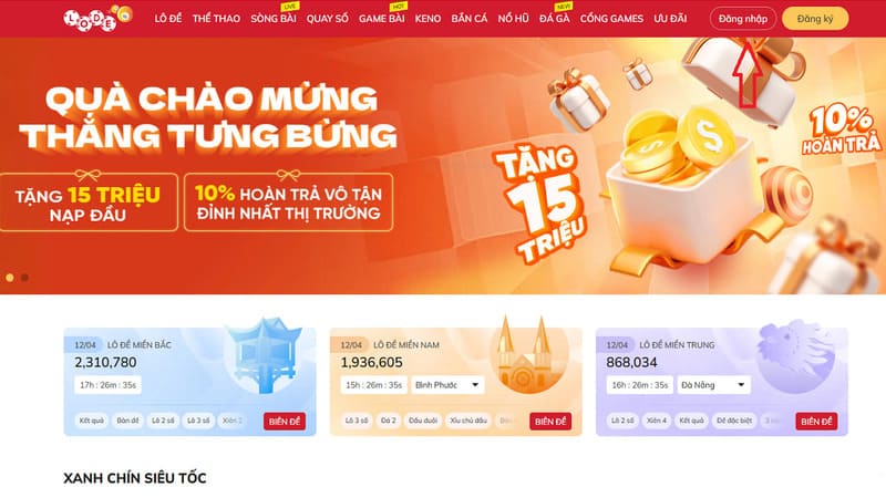 Người chơi truy cập vào nhà cái chính thống để thực hiện rút tiền an toàn.