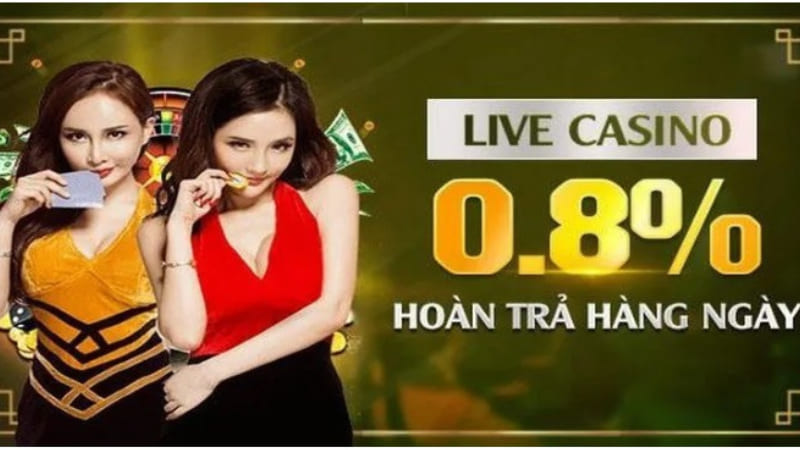 Hoàn trả hàng tuần live casino vô cùng khủng.